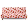 thumbnail image 2 of SCRAWLGOD Strawberry Daisy Heart Print Sofa Cover Without Armrest for Dogs 1 Piece Couch Cover for Sofa Stretch Anti Slip Couch Slipcover Washable Anti Wrinkle Futon Slipcover, 2 of 9