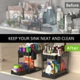 thumbnail image 3 of PHANCIR 2-Pack Under Sink Organizer, 2 Tier Sliding Under Sink Storage, High-Quality ABS for Bathroom & Kitchen, 3 of 10