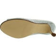 thumbnail image 4 of BONNIBEL WONDA-1 Womens Round Toe Low Heel Glitter Slip On Dress Pumps, Silver, 8.5, 4 of 4