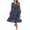 5933-Blue Floral, variant on CASSIE LIZ Plus Size Dresses for Women Pink Floral Long Sleeve Dress V Neck Smocked Waist Tiered A Line Midi Dress with Pockets Size XL