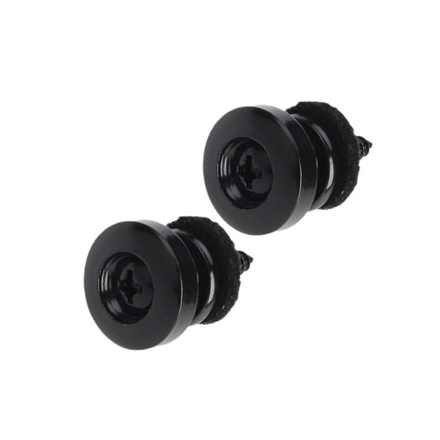 MERIGLARE 2 Pieces Guitar Strap Locks Button Strings Nail Peg Sturdy Guitar Tail Nails Black