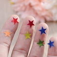 thumbnail image 3 of 6 Packs of 1cm Self Adhesive Assorted Color Sparkle Star Stickers Students Rewards Teachers Supplies, 3 of 7
