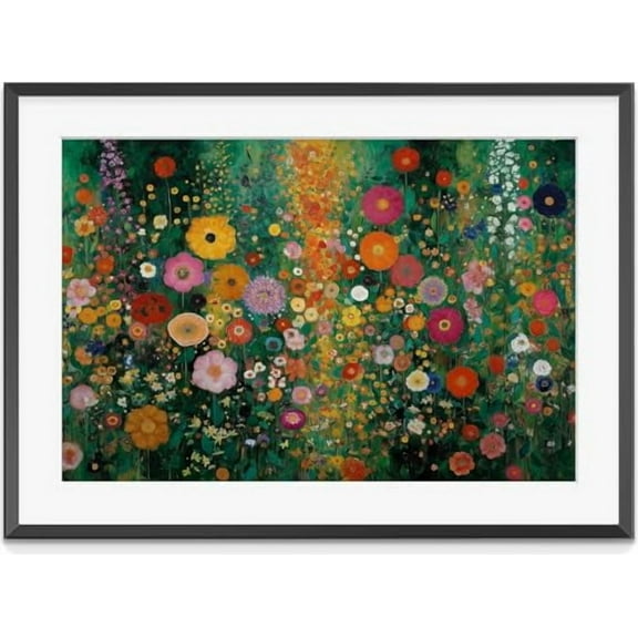 Gustav Klimt Wall Art, Gustav Klimt Farm Garden Print, Gustav Klimt Floral Wall Art, Klimt Inspired Art, Gustav Klimt Wall Decor Canvas, Klimt Garden Art Poster