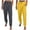 Yellow-1, variant on JIUKE Joggers for Women Casual Drawstring High Waisted Solid Color Warm Running Sweatpants 2 Pack Size L