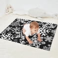 thumbnail image 2 of Black Christmas Snowflake Pattern Blanket,Comfortable Soft Flannel Throw Blanket,All Season,Warm Lightweight Blankets for Sofa Bed Couch Living Room Chair,30"x40", 2 of 4