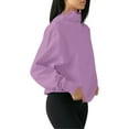thumbnail image 3 of jobturf Oversized Sweatshirts for Women Mock Neck Sweatshirt Casual Soft Fleece Pullover Fall Fashion Long Sleeve Going Out Tops, 3 of 6
