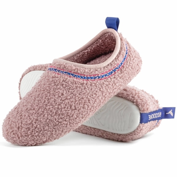 RockDove Women's Cozy Teddy Fleece Memory Foam House Slippers