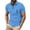 Sky Blue, variant on HomeDM Men's Quarter Zip Shirts, Solid Color Casual Short Sleeve Classic Fit Golf Basic Tees, Wine