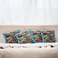 thumbnail image 7 of Ambesonne Indie Throw Pillow Cover 4 Pack, Various Monsters Universe, 24", Multicolor, 7 of 7
