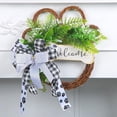 thumbnail image 4 of YOHAVEN Dry Branch Dog Paw Wreath, All Season Front Door Hanging Decoration, Beige Deco Mesh Bow Pet Lover Porch Entry Way Holiday Home Decor, 4 of 9