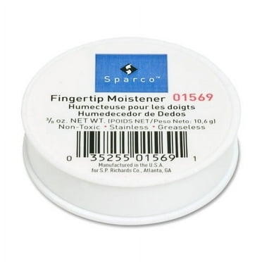 Sparco, SPR01569, 3/8 Oz. Greaseless Fingertip Moistener, 1 Each, White