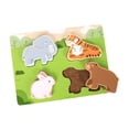 thumbnail image 4 of Rompecabezas de animales, tablero de madera con clavijas, juguete educativo para niños de 1 a 3 años. bosque, 4 of 9