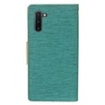 thumbnail image 2 of GSA Denim Flip Wallet Case for Samsung Galaxy Note 10 (6.3") - Teal/Tan, 2 of 4