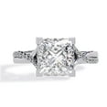thumbnail image 2 of AFFY Infinity Hidden Halo Solitaire Engagement Ring for Women, 2.75 Carat (ctw) Princess and Round Cut Lab Grown Diamond Ring In 14K White Gold Over Sterling Silver F-G-H, SI Quality Ring Size-7.5, 2 of 7