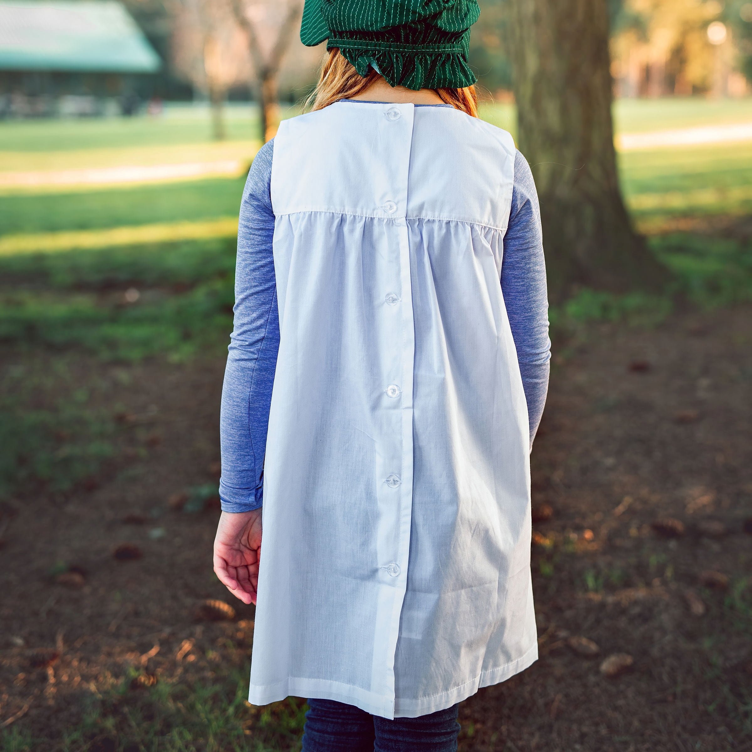 The Queen's Treasures Little House on the Prairie Child-Size Apron & Bonnet Costume Dress Up Set (Matching 18 in Doll Dress Sold Separately and Compatible with American Girl)