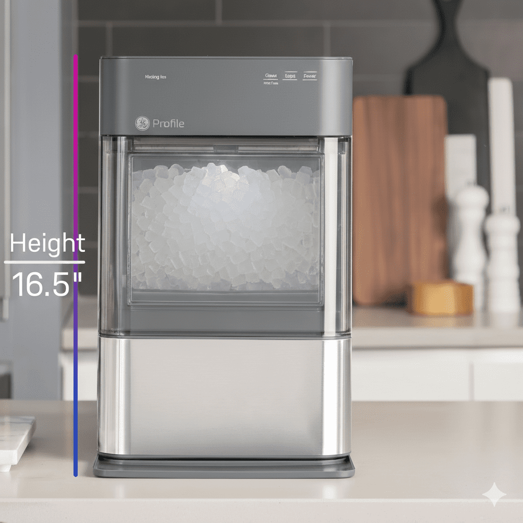 Restored GE Appliances Opal 2.0 Countertop Nugget Ice Maker, 38 lb Maximum Output, Industrial, No Tank/Tray/Scoop (Refurbished)