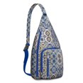 thumbnail image 1 of Retro Geometric Sling Backpack - Vintage Abstract Crossbody Bag, Multi-Functional Hiking Pack, 1 of 4