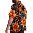thumbnail image 3 of Tangerine Men's Short Sleeve Casual Printed Button Down Beach Shirts - Summer Fashion Tops, 3 of 6