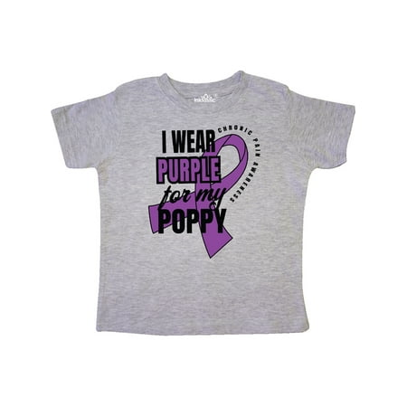

Inktastic Chronic Pain I Wear Purple For My Poppy Gift Toddler Boy or Toddler Girl T-Shirt