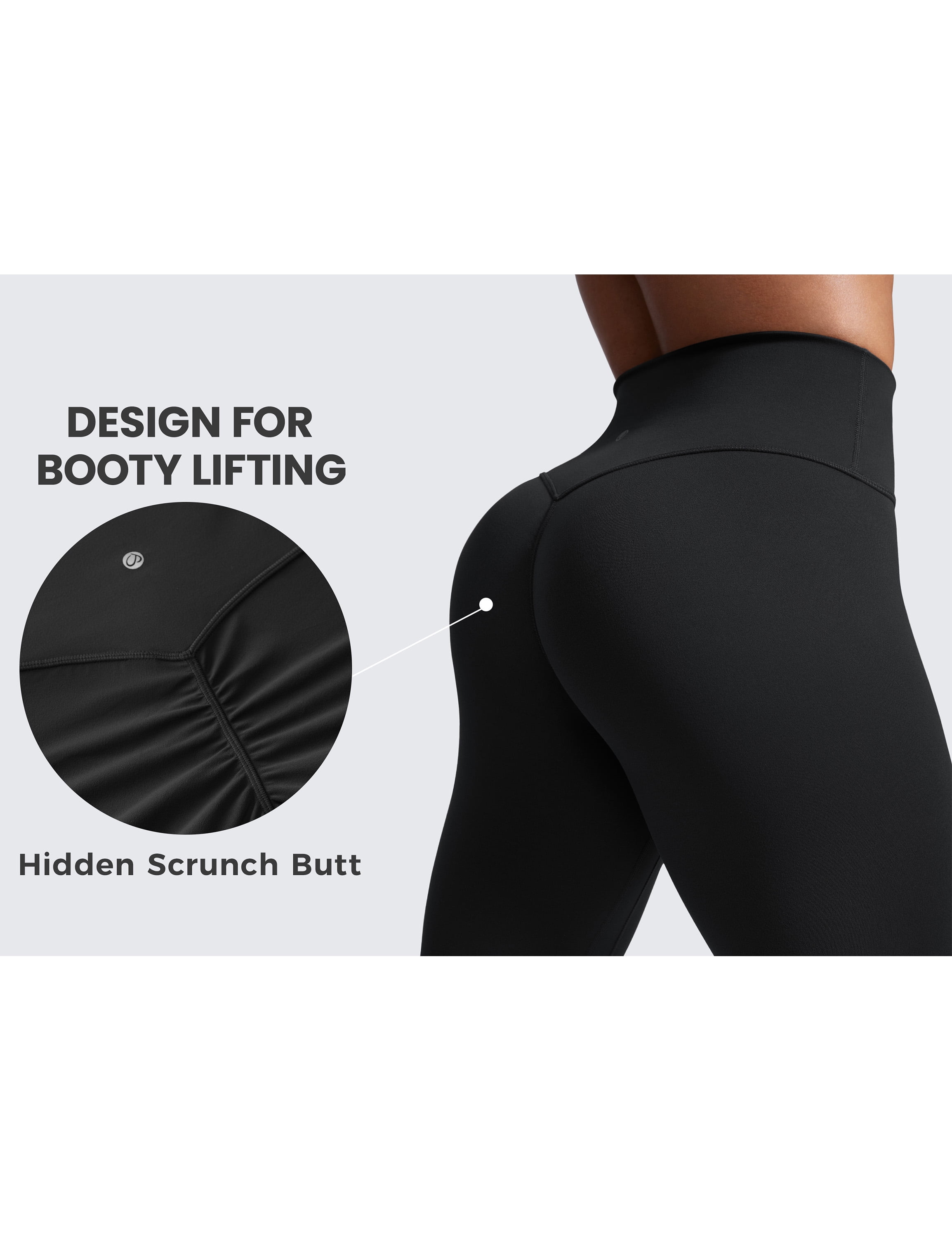 CRZ YOGA Secretsculpt Butterlift Leggings 25 Inches High Waisted No Front Seam Yoga Pants