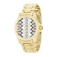thumbnail image 1 of Womens Gold Watch with Designed Dial, White & Brown Dial, 1 of 1