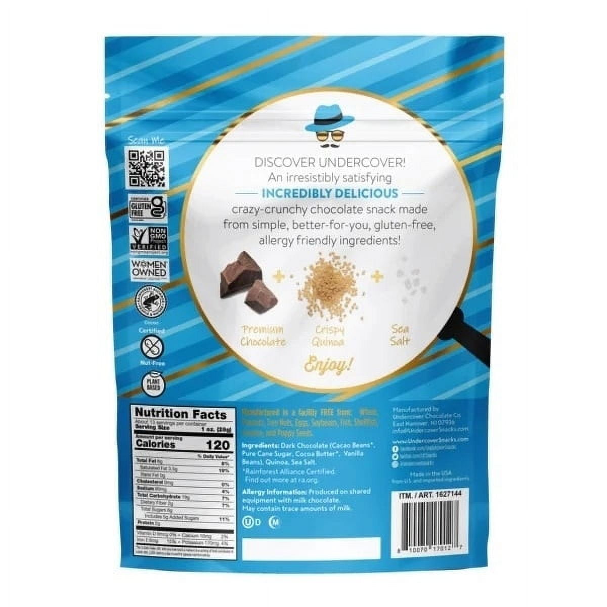 Undercover Chocolate Dark Chocolate Quinoa Crisps 15.3 Ounce