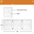 thumbnail image 4 of Ashfield & Harkness: 3-Panel Pet Gate - Scroll White - Wooden Foldable Freestanding Fence, Small Dogs & Puppy, 48 x 19.3", Indoor-Doorway-Halls-Stairs, 4 of 11
