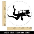 thumbnail image 2 of Scuba Diver Diving Swimming in the Ocean Underwater Self-Inking Rubber Stamp Ink Stamper - Orange Ink - Small 3/4 Inch, 2 of 7