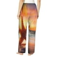 thumbnail image 3 of Daiia Starfish Sunset Sea Beach Women's Sleep Pant with Pockets and Drawstring,Pajama Pants-Medium, 3 of 9