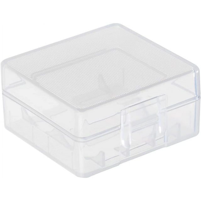 HUGFEGWE 2 x 18650 Battery Storage Case Holder Organizer Box Transparent 2Pcs CA919-114767