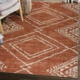 thumbnail image 3 of ReaLife Rugs Machine Washable Area Rug Runner - Living Room Bedroom Bathroom Kitchen Entryway Office - Padded Low Pile Stain Resistant Premium - Moroccan Diamond Tribal - Jax - Orange 3' x 5', 3 of 5