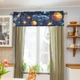 thumbnail image 4 of Space Stars Astronauts Fish Curtain Valances Farmhouse Design Window Treatment Decor Blackout Rod Pocket for Windows Living Room Kitchen 54" x 18", 4 of 5