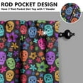 thumbnail image 5 of 3 Pack Artistic Tier Curtains for Kitchen - Abstract Geometric Floral & Skull Print, Mystic Bone & Butterflies Design, Farmhouse Caf Window Treatment Panels with Rod Pocket, 5 of 6