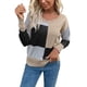 thumbnail image 1 of Gibobby SuéTer De Invierno Para Mujer Suéter de punto de manga larga con costuras de cuello redondo para mujer de otoño e invierno(Negro,M), 1 of 3