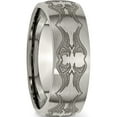 thumbnail image 4 of Titanium Brushed Laser Design 8mm Band (Size 12.5) Made In China tb26a-12.5, 4 of 5