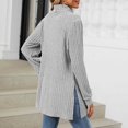 thumbnail image 4 of Ediodpoh Women's Half Turtleneck Long Sleeved Loose Split Pocket Sweater Top Womens Sweaters Light Gray XXL, 4 of 9