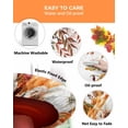 thumbnail image 3 of Round Fitted Tablecloths with Elastic Edge Thanksgiving Pumpkin Oil-Proof Waterproof Wipeable Table Cover for Kitchen Dining Party Decor Fall Eucalyptus Leaves Table Clothes,36" - 44", 3 of 6