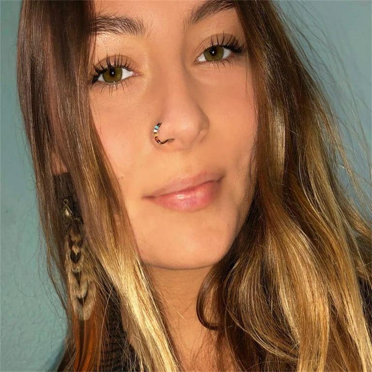 Long Hair Nose Ring Mens HMPEAIIY Ring 16g Mens Nose Rings Hoop