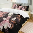 thumbnail image 3 of Cartoon Demon Slayer 3-Piece Bed Set Warm and Comfortable Kawaii Bedding Set Cute Soft Tanjiro Nezuko Zenitsu Bedclothes for Boys Girls Kids 79"x90", 3 of 8