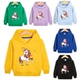 thumbnail image 1 of KYAIGUO Sweat à Capuche pour Bébé 1-11 Ans Garçon Fille Printemps Manches Longues Pull-Over Basique Automne Sport, 1 of 9