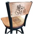 thumbnail image 2 of Holland Bar Stool  25 in. L038 - Black Wrinkle Fresno State Swivel Bar Stool with Laser Engraved Back, 2 of 2