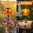 thumbnail image 3 of Hot Air Balloon Solar Lantern with Flickering Flame Lights，Hanging Solar Lanterns Outdoor Lights ，Waterproof Lanterns Garden Patio Yard Party Decor (Yellow), 3 of 7
