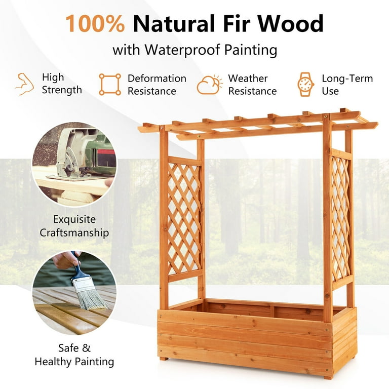 Free Shipping! Gymax Raised Garden Bed Planter Box w/ Side
