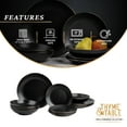 Thyme & Table Dinnerware Black Onyx Stoneware, 12 Piece Set