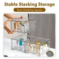 thumbnail image 3 of Behome 4 Pack Makeup Organizers, Clear Small Stackable Storage Desk Organizers with 4 Drawers, Bathroom Make up Drawer Storage for Beauty, Hair Accessories Organizer, 3 of 7