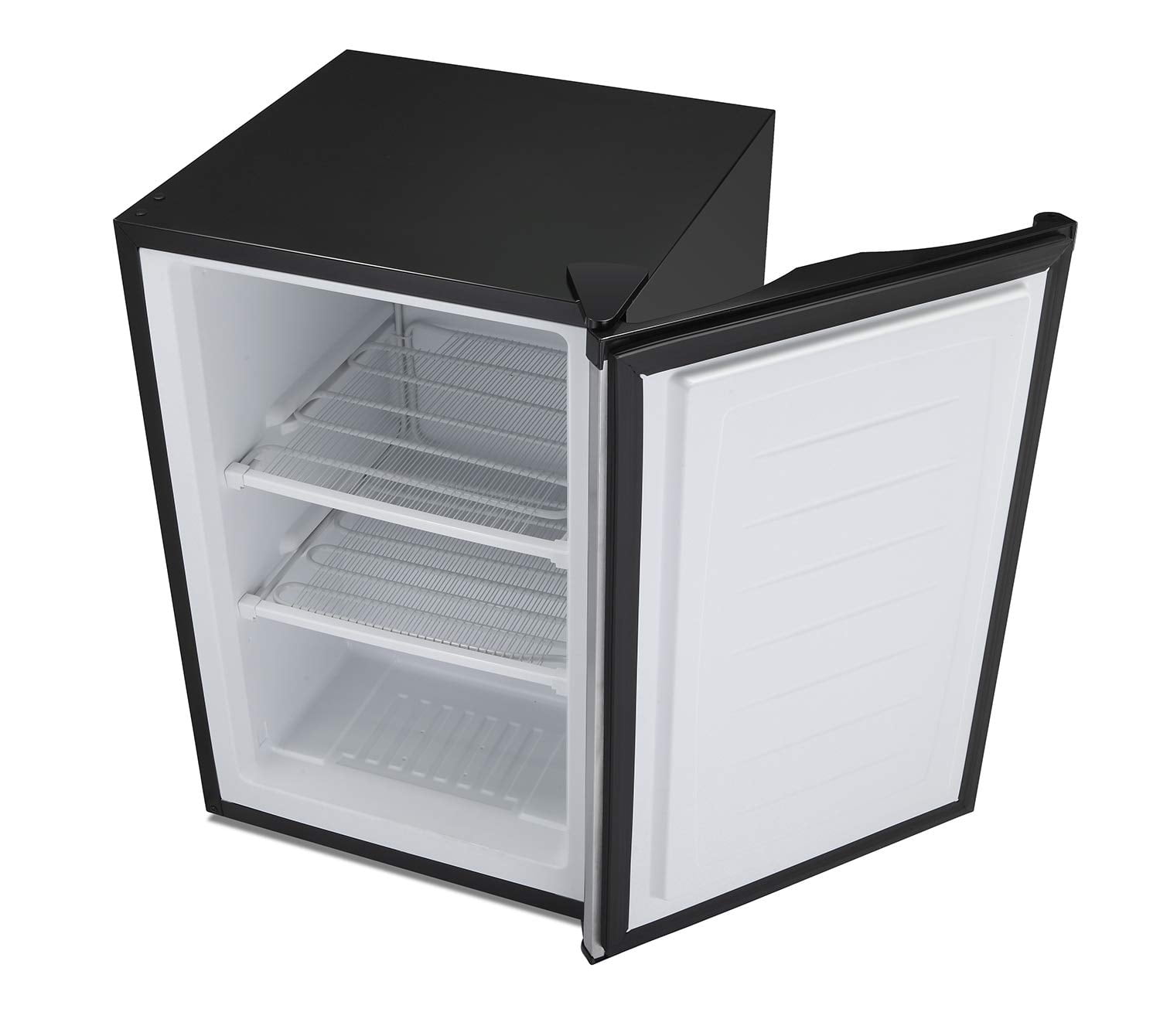 KNDKO 3.2Cu.ft Upright Freezer, Small Freezer with Removable Shelves, Adjustable Thermostat for Home/Kitchen/Office, SILVER