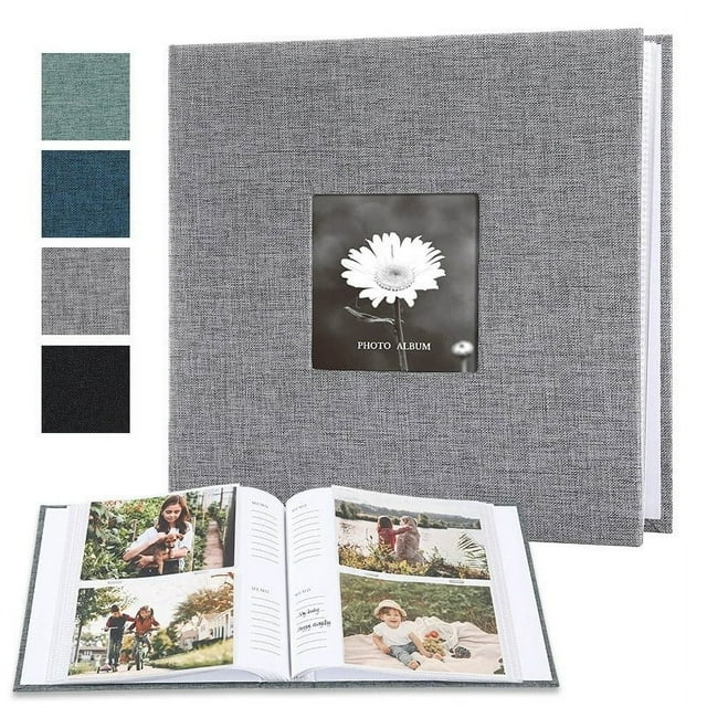 Staron Album Photo à Moins de 5 $! Livre de Souvenirs avec Espace d'Écriture Couverture en Lin Capacité Multiple Conservation de Photos Pages Mémo Idée Cadeau