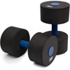 Sunlite Sports High-Density EVA-Foam Dumbbell Set - Soft Padded - Water Aerobics, Aqua Therapy, Pool Fitness, Water Exercise (Black Large)