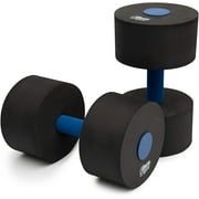 Sunlite Sports High-Density EVA-Foam Dumbbell Set - Soft Padded - Water Aerobics, Aqua Therapy, Pool Fitness, Water Exercise (Black Large)