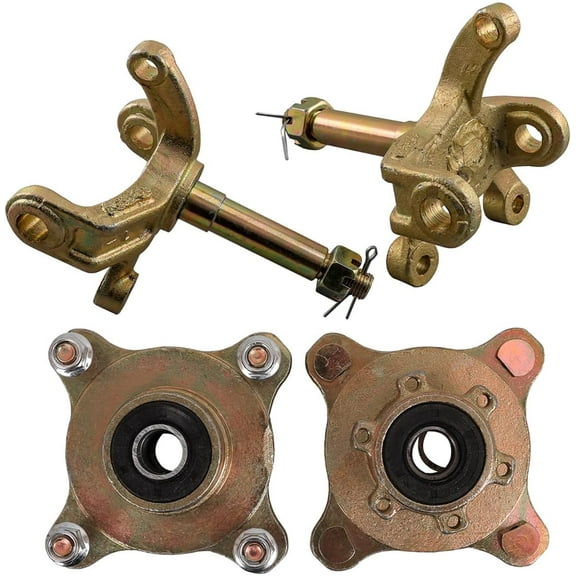 4 Stud Front Wheel Rim Hub Bearing Steering Knuckle Spindle for Go Kart ATV Quad Buggy Mini Bike 4 Wheelers Taotao Coolster 110cc 125cc 150cc